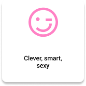 Clever, smart, sexy Icon